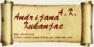 Andrijana Kukanjac vizit kartica